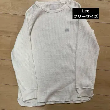 Lee 와플 원단 긴팔 T셔츠 화이트