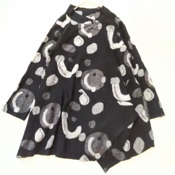 새상품급 지우 센소유니코 니트 비대칭 긴팔 원피스 튜닉