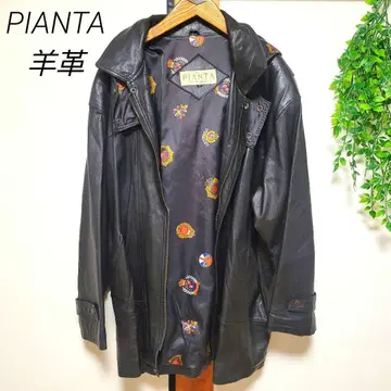 PIANTA 피안타 램 가죽 자켓 양가죽 올 패턴 빈티지 구제 의류