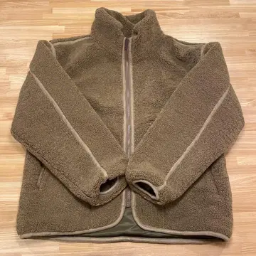 plage 리버서블 보아 블루종 브라운