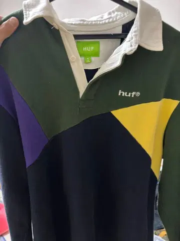 HUF 컬러 블록 피케 셔츠