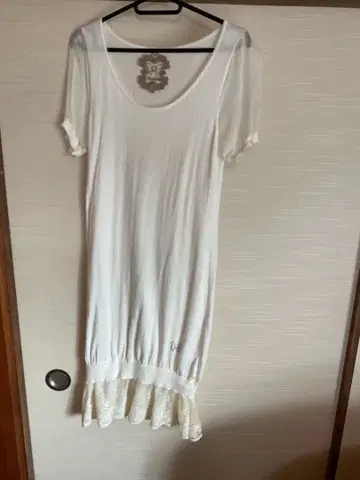 이탈리아 디자인 썸머 드레스 화이트 반팔