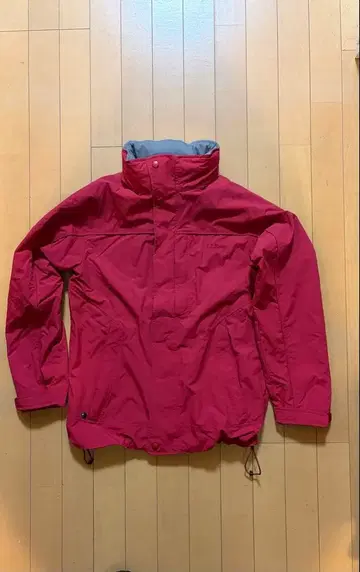 L.L.Bean 빨간색 마운틴 후드티 그레이 플리스