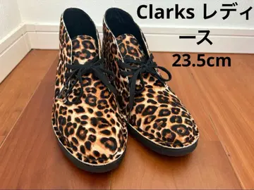 [컨디션 최상] 클락스 | 송치 가죽 레오파드 무늬 트 부츠