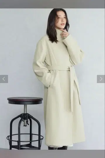 LAGUNAMOON 울 저리 스탠드 카라 코트 S 사이즈