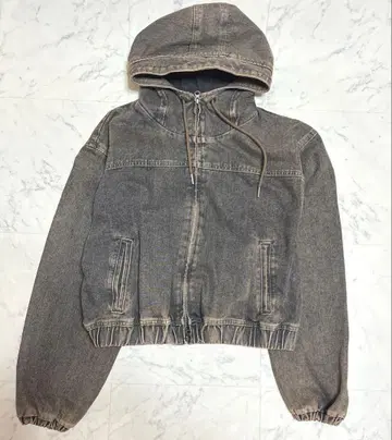 후즈 후 갤러리 데님 후드 블루종