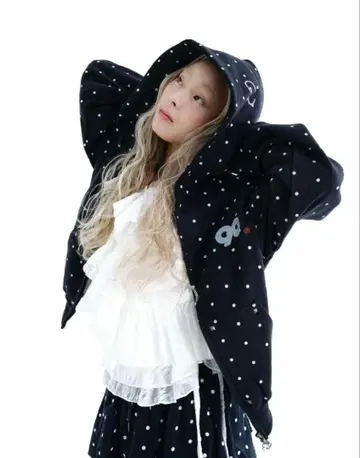 9090 Angel Dot Zip Hoodie M 사이즈 BLACK