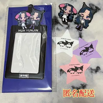 르세라핌 HUH YUNJIN 마이멜로디 쿠로미 패스 케이스 핀 배지