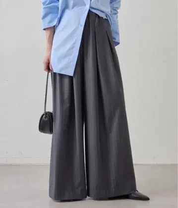 오메카시 더블 턱 이지 팬츠 와이드 팬츠 슬랙스