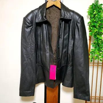 양가죽 램 가죽 자켓 천연 가죽 블랙 블랙 미사용 택 포함
