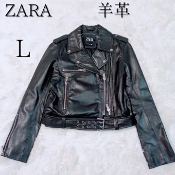 미사용급 ZARA 자라 가죽 양가죽 더블 라이더스 자켓 벨트