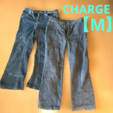 충전 CHARGE 데님 팬츠 청바지 2개 세트 [ M ]