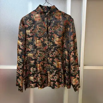 vintage 모란패 차이나 셔츠 100% 레이온 toro vintage