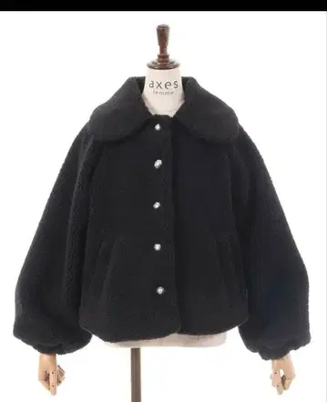 axes femme 2WAY 보아 숏코트 블랙