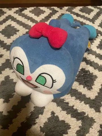 호빵맨 봉제 인형 파랑 리본 포함 코킨짱