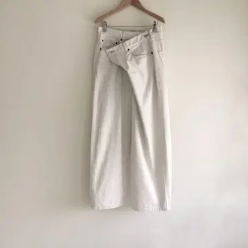 뷰티 앤 유스 데미지 랩 와이드 데님 팬츠 S