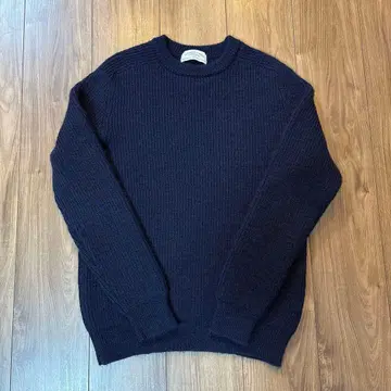 유나이티드 애로우즈 네이비 크루넥 스웨터 울 M
