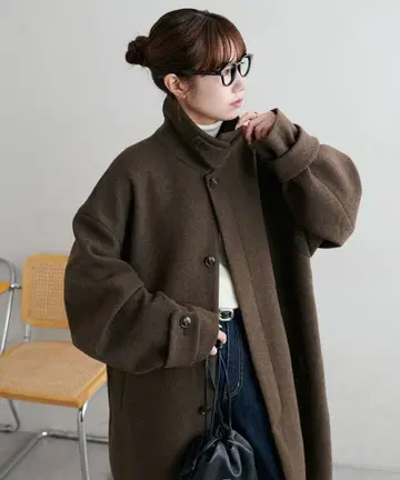 DISCOAT 중공사 벨티드 롱 코트