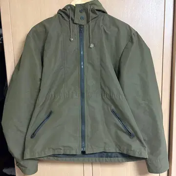 SEARS 올리브 그린 나일론 자켓 후드 부착