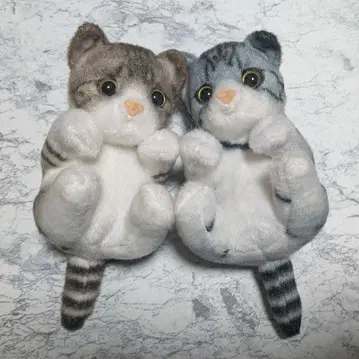 리얼 애니멀 고양이 봉제 인형 마스코트 스트랩