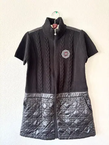 마리끌레르 스포르 반팔 충전솜 니트 원피스 여성용 L 블랙