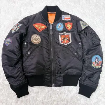 AVIREX 풀 패치 탑건 MA-1 와펜 플라이트 자켓