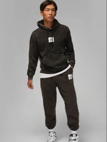 조던 블랙 후드티 후드 부착