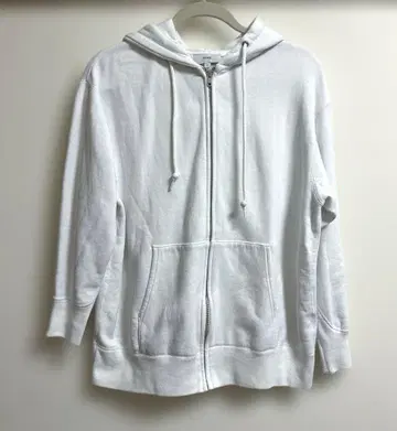 HYKE 화이트 풀 집업 후드티 사이즈 1