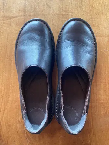 천연 가죽 슬립온 4E 컴포트 슈즈 여성용