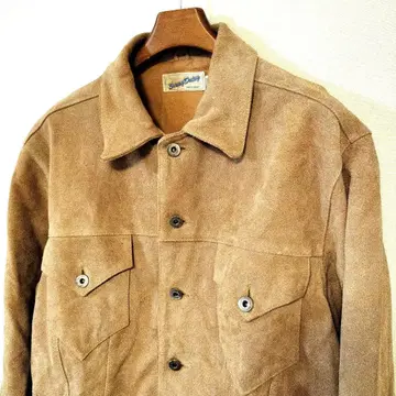 스웨이드 스웨이드 가죽 재킷 레더 재킷 숏 혼