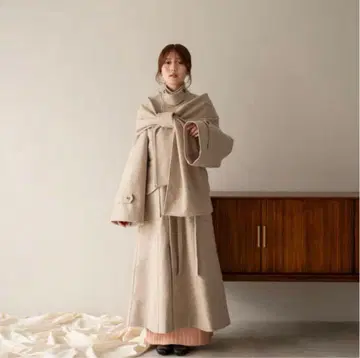 mideal 마이딜 숄 롱 코트 숄롱 코트