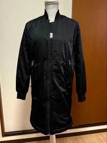 GAP 블랙 MA-1 스타일 롱 자켓