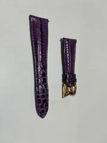 가가밀라노 마누아레 슬림 가죽 벨트 보라색 / 골드 컬러