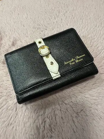 사만사 타바사 3단 폴더형 지갑 블랙/화이트