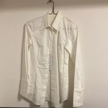 택 포함 새상품 여성용 화이트 긴팔 버튼 다운 셔츠 화이트 블라우스