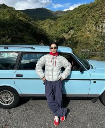 스페리오 다운 자켓 사이즈 M-R 몽벨 다나카 쉔 착용