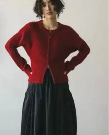 STYLEMIXER 플러피 지퍼 니트 가디건