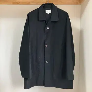 STILL BY HAND 몰스킨 하프 코트 코튼