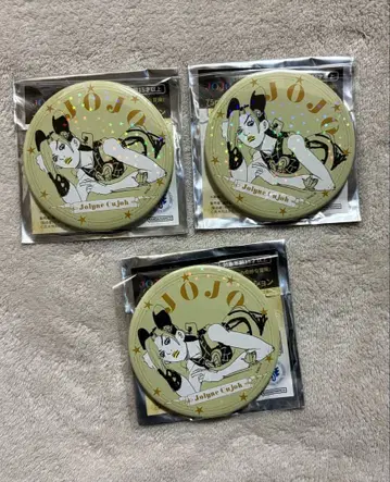 죠죠의 기묘한 모험 공식샵 홀로그램 캔뱃지 쿠죠 죠린 3종 세트