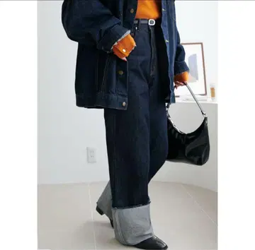 US 코튼 데님 롤업 팬츠