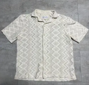 텍스처 크로셰 셔츠