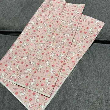 마리 일본제 큰 핸드메이드 원단 디즈니 더 예쁜 핑크입니다