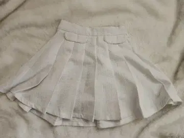 evelyn 에블린 트위드 플리츠 스커트 화이트