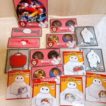 베이맥스 Happy 복권 캔뱃지 러버 스트랩 스티커