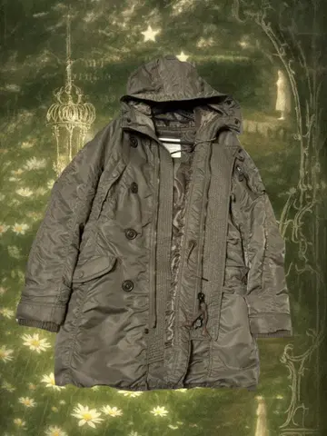 00s y2k archive n2b 그런지 밀리터리 모즈 코트