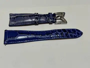 가가밀라노 네이비/은 가죽 벨트