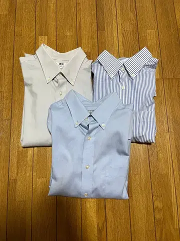 UNIQLO 논아이론 셔츠 3개 세트 M 사이즈