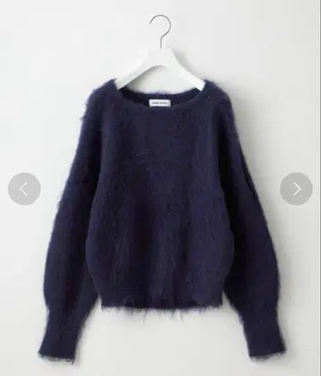 에멜 리파인 샤기 니트 풀오버 네이비