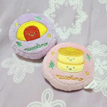 닛코리노 만마루쨩 자수 쿠션 마스코트 오므라이스 핫케이크 가챠