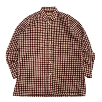 80-90s 빈티지 rudnick 체크 무늬 긴팔 셔츠 남성용 L